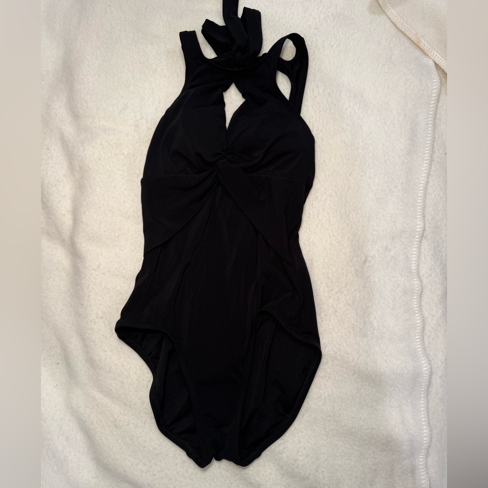 PRISTINE LIKE NEW ROBIN PICCONE AVA HIGH NECK SWIMSUIT BLACK SZ 6 - Picture 4 of 9